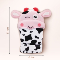 Прорезыватель рукавичка &laquo;Коровка&raquo;, на липучке, цвет МИКС, Крошка Я