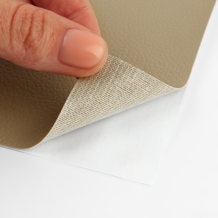 Искусственная кожа, с клеевой основой, 137 &times; 50 см, 0,5 мм, цвет бежевый
