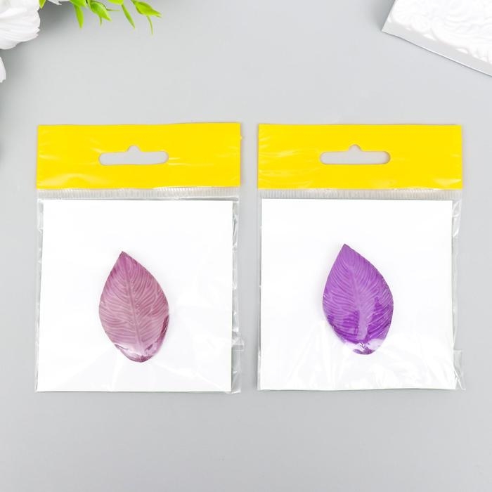 Молд пластик Молд пластик "Лист японской розы" 4,8х3см МИКС