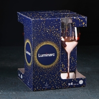 Набор стеклянных бокалов для вина &laquo;Электрическая медь&raquo;, 350 мл, 4 шт