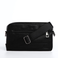 Сумка мужская через плечо, искусственная кожа, цвет чёрный Сумка мужская через плечо, искусственная кожа, цвет чёрный