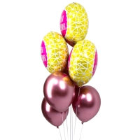 Букет из шаров &laquo;Сиятельного дня рождения&raquo;, фольга, латекс, набор 7 шт.