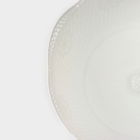 Ваза для хлеба и фруктов на ножке, 26&times;17 см, цвет белый