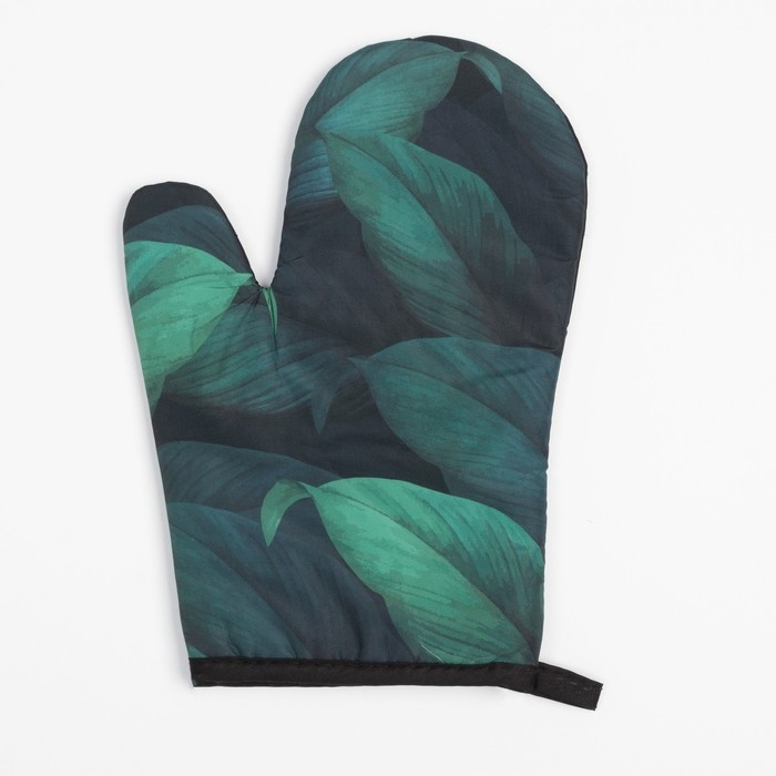 Кухонный набор (2 предмета) Этель &laquo;Листья&raquo;, прихватка 17х17 см, варежка 26х16 см, 100% п/э
