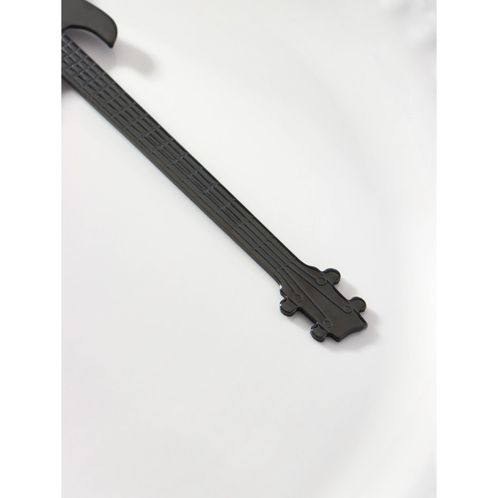 Ложка десертная из нержавеющей стали Magistro «Гитара», длина 12 см, цвет чёрный Ложка десертная из нержавеющей стали Magistro «Гитара», длина 12 см, цвет чёрный