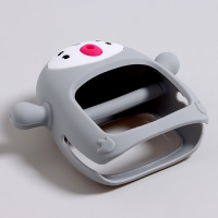 Прорезыватель зубной &laquo;Пингвинёнок&raquo;, в форме соска c ручкой, цвет серый