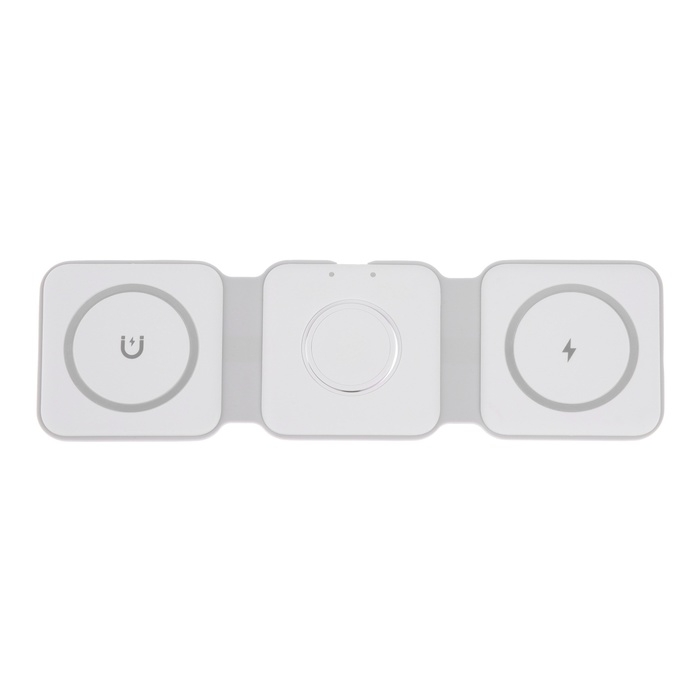 Беспроводное зарядное устройство 3 в 1 A07, 15 W, поддержка MagSafe, складная, белая Беспроводное зарядное устройство 3 в 1 A07, 15 W, поддержка MagSafe, складная, белая