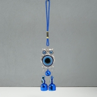 Подвеска от сглаза металл "Филин с колокольчиками" 4х23 см Подвеска от сглаза металл "Филин с колокольчиками" 4х23 см