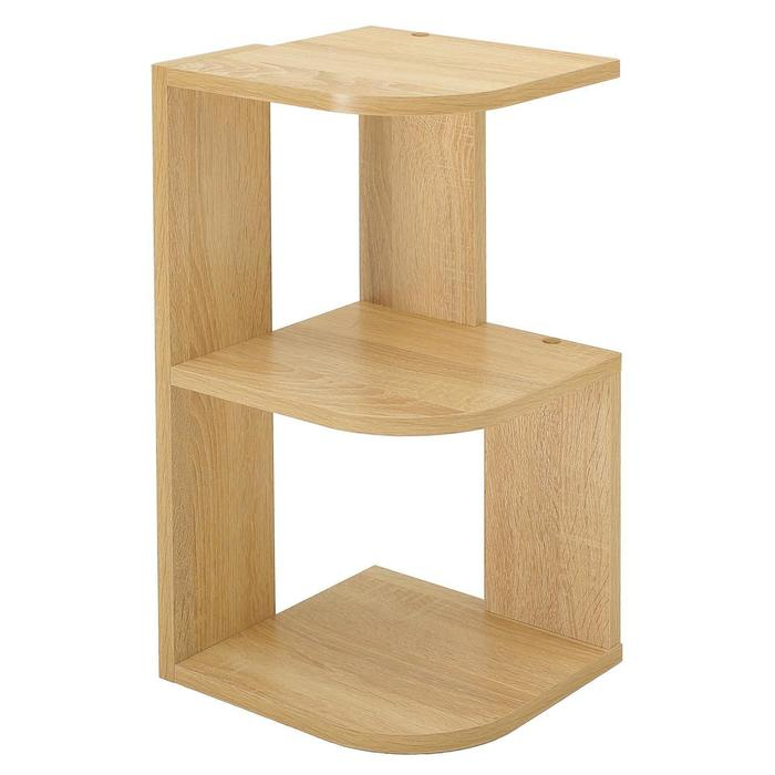 Полка угловая настольная и навесная Лео №3, 250х250х660, Дуб сонома Полка угловая настольная и навесная Лео №3, 250х250х660, Дуб сонома