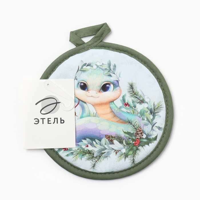 Новый год. Символ года. Змея. Прихватка Этель Новый год. Символ года. Змея. Прихватка Этель "Милашка" 17*17 см, 100% хлопок, саржа