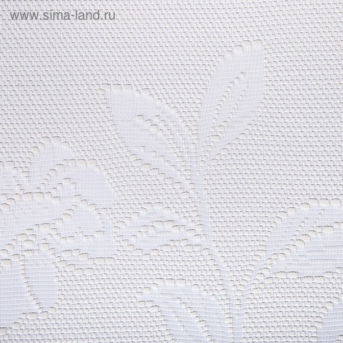 Тюль на кухню на шторной ленте 245х165 см, цвет белый, 100% полиэстер