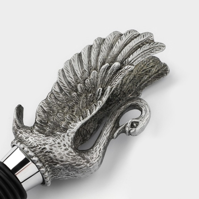 Пробка для бутылки Magistro &laquo;Лебедь&raquo;, 14 см, цвет серебристый