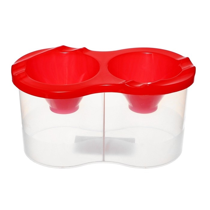 Набор стаканов непроливаек двойных 300 мл, 2 штуки, Calligrata, красные