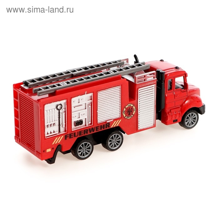 Машина металлическая &laquo;Пожарная служба&raquo;, инерция, с элементами из пластика, МИКС