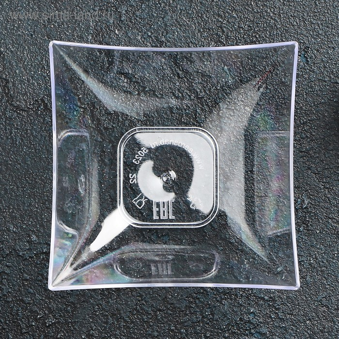 Форма пластиковая одноразовая для фуршетов Square, 90 мл, 7&times;7 см, 25 шт в упаковке, цвет прозрачный