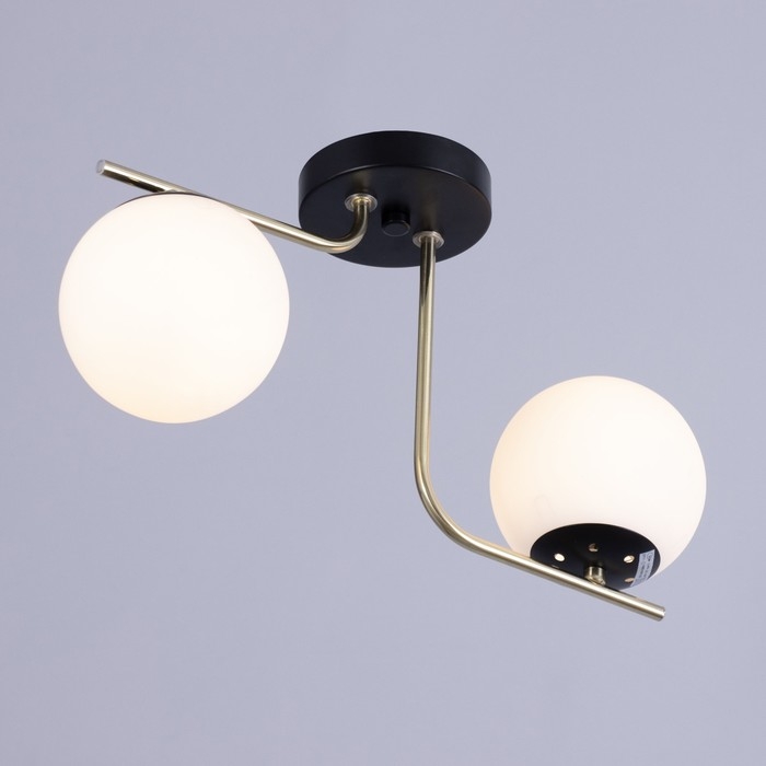 Люстра "Скарлет" 2х40Вт Е27 Чёрный, золото 33х13,5х16см