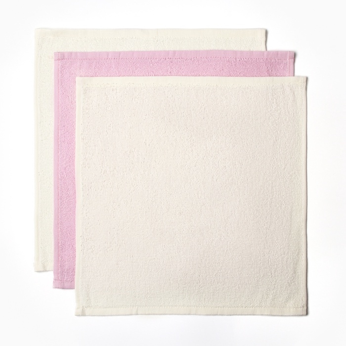 Набор махровых полотенец Набор махровых полотенец "Енот и лисичка" 30х30 см - 3 шт, хлопок 340гр/м2