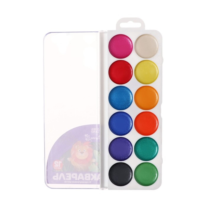 Акварель 12 цветов Perl, Calligrata, перламутровая Акварель 12 цветов Perl, Calligrata, перламутровая