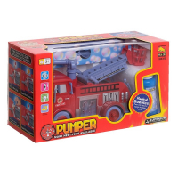 Машина &laquo;Пожарная служба&raquo; с мыльными пузырями, световые и звуковые эффекты, работает от батареек