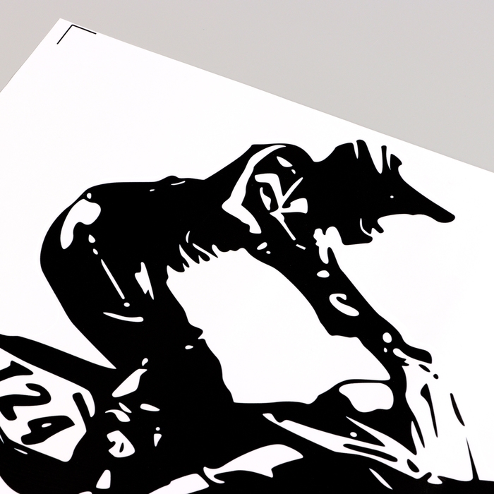 Наклейка 3Д интерьерная Мотокросс 57*50см Наклейка 3Д интерьерная Мотокросс 57*50см