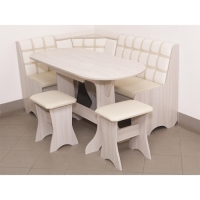 Обеденная группа КУ-19 Л, 2У, 1450х1050х830, Ясень шимо светлый/Белый/Бежевый Обеденная группа КУ-19 Л, 2У, 1450х1050х830, Ясень шимо светлый/Белый/Бежевый