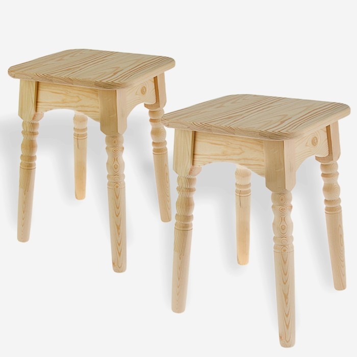 Набор табуретов (2 шт) "Классика", 30&times;30&times;45см, из сосны