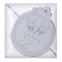 Ёлочное украшение под раскраску &laquo;Олень&raquo; 4 шт., кисть