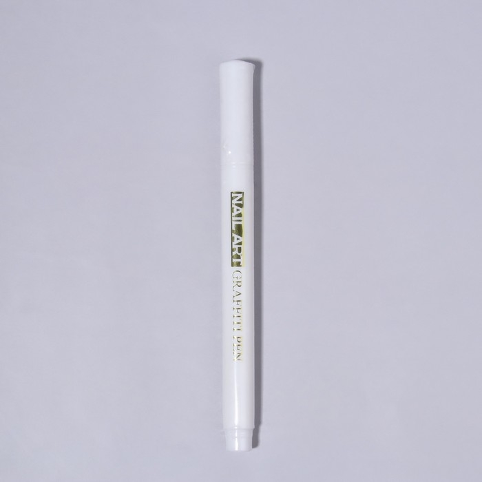 Маркер для дизайна ногтей, акриловый, 13,5 см, цвет белый Маркер для дизайна ногтей, акриловый, 13,5 см, цвет белый