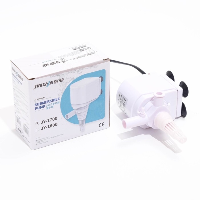 Помпа аквариумная JINGYE JY-1700, 1500 л/ч, 20 Вт, высота подъема воды 1,5 м Помпа аквариумная JINGYE JY-1700, 1500 л/ч, 20 Вт, высота подъема воды 1,5 м