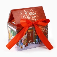 Коробка подарочная новогодняя складная &laquo; Городская жизнь &raquo;, 15 х 18 х 10 см, Новый год