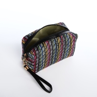 Косметичка на молнии, цвет чёрный/разноцветный Косметичка на молнии, цвет чёрный/разноцветный