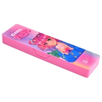 Пенал-футляр пластиковый 55 х 200 х 25 мм, Феникс "Розовая девочка", для девочки, розовый Пенал-футляр пластиковый 55 х 200 х 25 мм, Феникс "Розовая девочка", для девочки, розовый