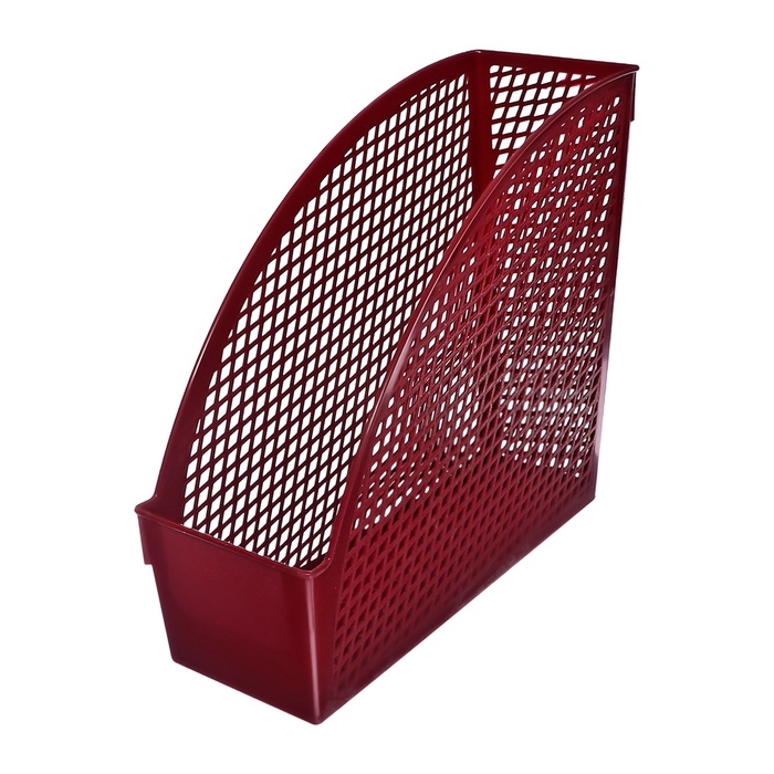 Лоток для бумаг вертикальный Calligrata "Офис-класс", пластиковый, бордовый