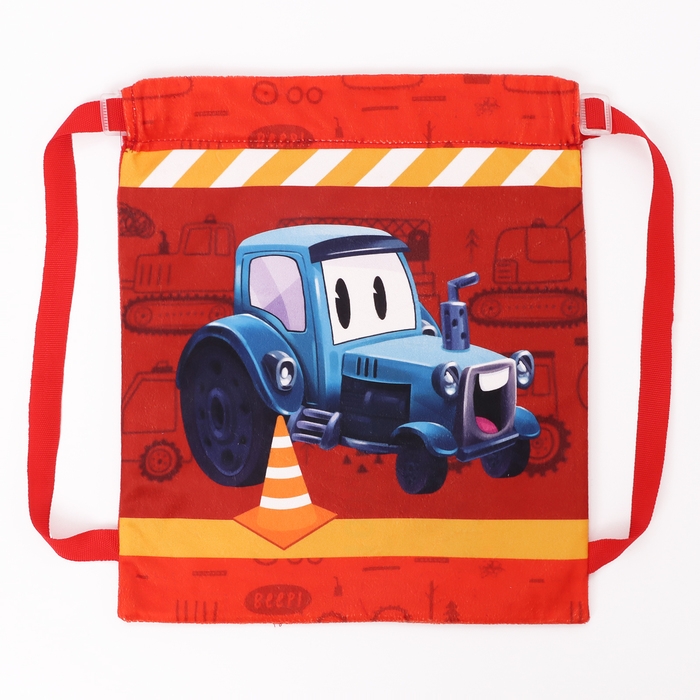 Сумка детская &laquo;Синий трактор&raquo;, 35 &times; 30 см, цвет красный
