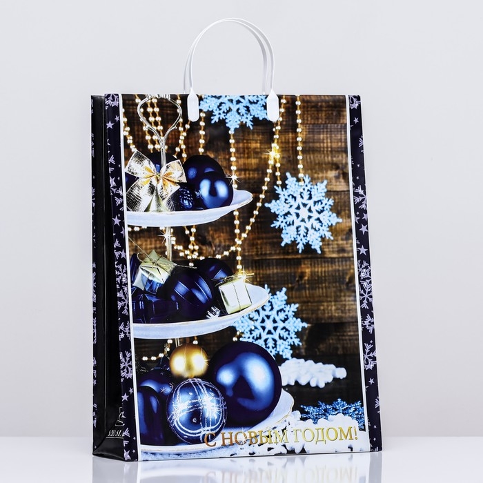 Новый год. Пакет Новый год. Пакет "Игрушки", мягкий пластик, 42х32 см.