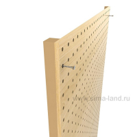 Настенная перфорированная панель односторонняя 60&times;0,6&times;180 см, шаг 2,5 см, цвет чёрный