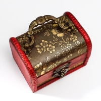 Шкатулка дерево сундучок с ручкой "Незабудки" 7,3х9,5х7,5 см Шкатулка дерево сундучок с ручкой "Незабудки" 7,3х9,5х7,5 см