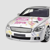 Набор магнитов на авто &laquo;Спасибо за дочь&raquo;, на выписку, 42 см х 29,7 см