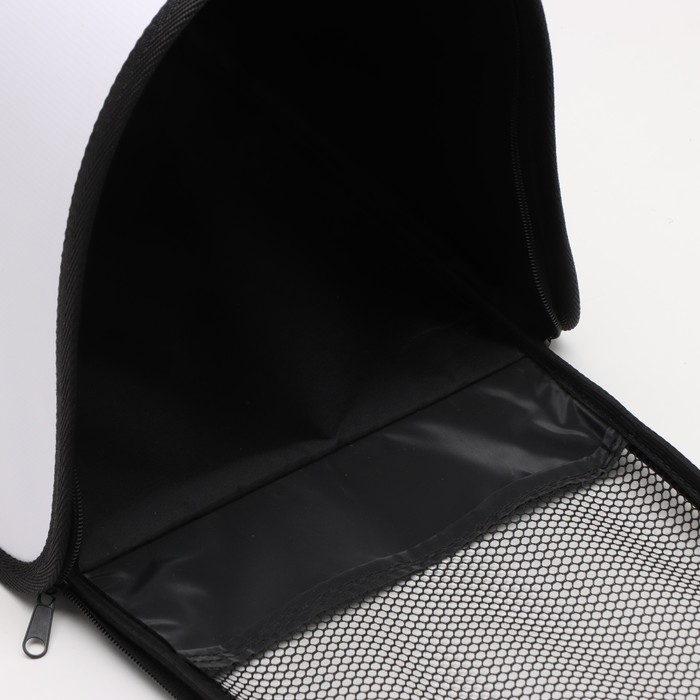 Сумка - переноска для животных каркасная, 45 х 25 х 30 см, белая с котами Сумка - переноска для животных каркасная, 45 х 25 х 30 см, белая с котами