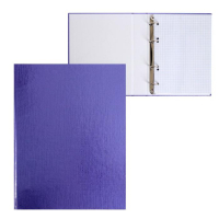 Тетрадь на 4 кольцах А5, 120 листов в клетку "Фиолетовая. METALLIC", обложка бумвинил, блок офсет Тетрадь на 4 кольцах А5, 120 листов в клетку "Фиолетовая. METALLIC", обложка бумвинил, блок офсет