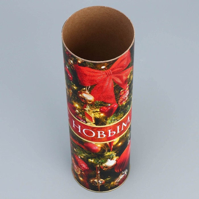 Тубус под бутылку &laquo;Новогодняя красота&raquo;, 34.5 х 12.5 х 12.5 см