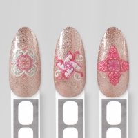 Наклейки для ногтей «Розовая мозаика», объёмные, цвет розовый Наклейки для ногтей «Розовая мозаика», объёмные, цвет розовый