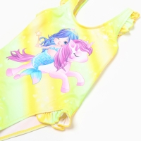 Купальник слитный для девочек, цвет жёлтый, рост 122-128 см