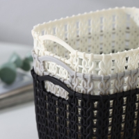 Корзина для хранения с ручками &laquo;Плетение&raquo;, пластик, 12&times;8,5&times;8 см, цвет МИКС