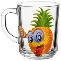 Кружка стеклянная &laquo;Фрутис&raquo;, 200 мл, рисунок МИКС