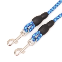 Сворка для двух собак, 1,5 м х 0.8 см, синяя Сворка для двух собак, 1,5 м х 0.8 см, синяя