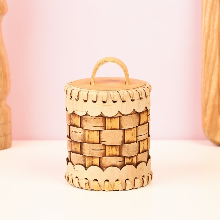 Туес «Велюр», плетеный, 6х6х9 см, береста Туес «Велюр», плетеный, 6х6х9 см, береста