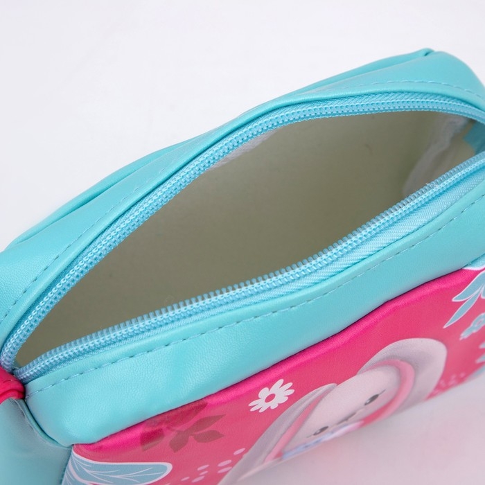 Сумка детская для девочки &laquo;Кролик с игрушкой&raquo; из эко-кожи, на ремешке, 15х12х3 см