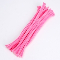 Проволока с ворсом для поделок и декора набор 50 шт., размер 1 шт. 30 &times; 0,6 см, цвет розовый