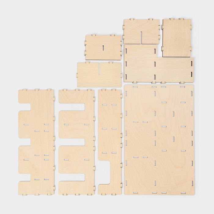 Подставка - органайзер деревянный барный Доляна, под стаканы, крышки, трубочки, салфетки, 40&times;25&times;15 см